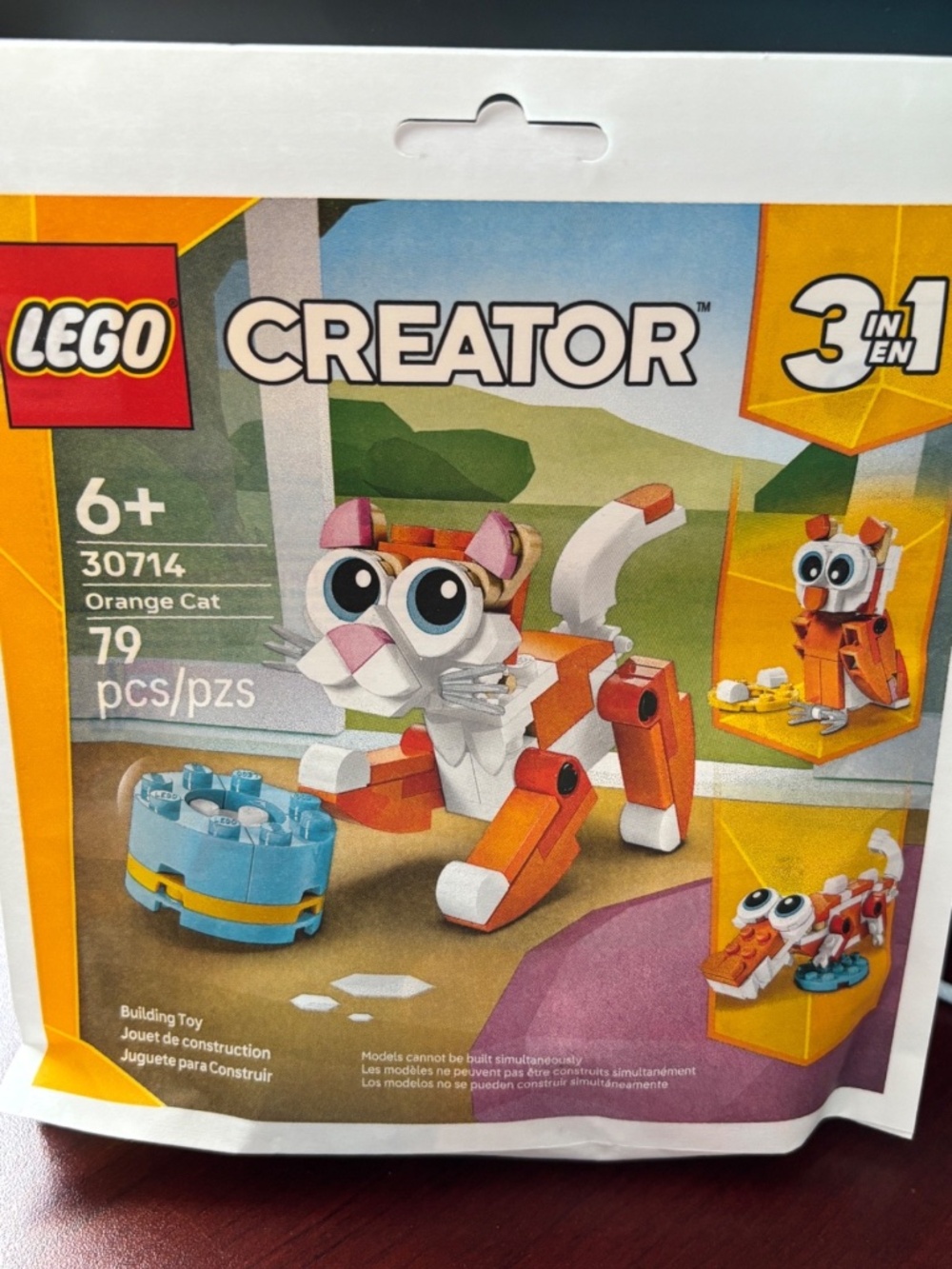 LEGO CREATOR 3in1 "Orange Cat paper bag" 30714 UNOPENED.
